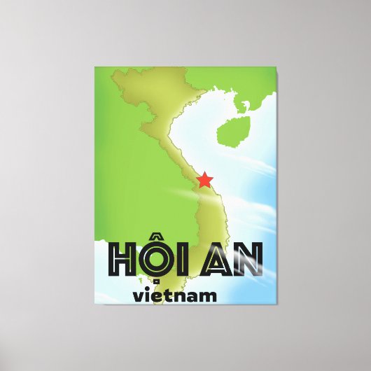 ホイアンベトナム旅行ポスターアートプリント キャンバスプリント (正面)