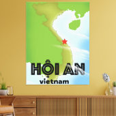 ホイアンベトナム旅行ポスターアートプリント キャンバスプリント (インサイチュ (リビング))