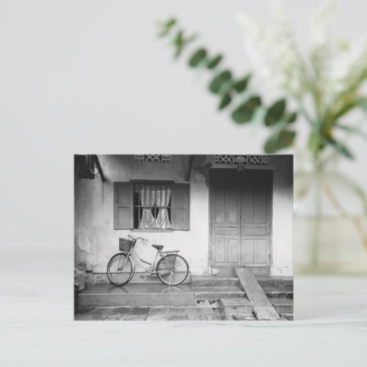 ホイアンベトナム自転車付きハウス ポストカード (スタンド正面)