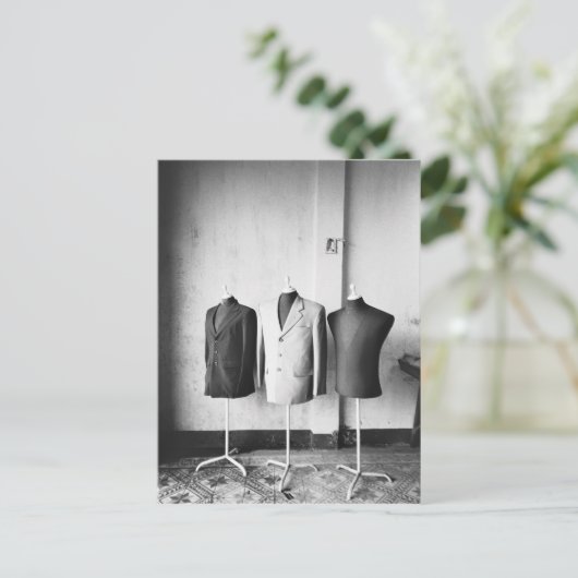 ホイアンベトナム、注文するために作られたスーツのジャケット! ポストカード (スタンド正面)