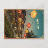 ホイアンランタンタウンインゴールデンレトロトーン ポストカード (正面)