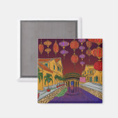 ホイアン古代都市ランタン旅行ベトナムホイアン マグネット (正面/裏面)