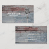 ホイエレガントトシンガーミュージック音声先生ミュージカルB 名刺 (正面/裏面)