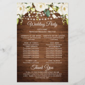 ホイエレガントトローゼレース結婚セレモニープログラム (裏面)