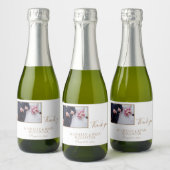 ホイエレガントト結婚の感謝の写真 スパークリングワインラベル (ボトル)