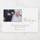 ホイエレガントト結婚の感謝の写真 スパークリングワインラベル (シングルラベル)