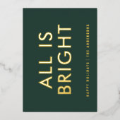 ホイエレガントフ非ホイモダントホイルのホリデーカード 箔シーズンカード (正面)