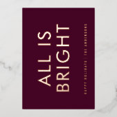 ホイエレガントフ非ホイモダントホイルのホリデーカード 箔シーズンカード (正面)