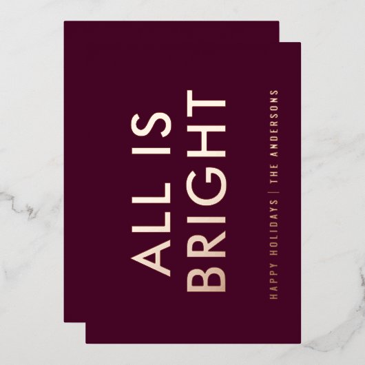 ホイエレガントフ非ホイモダントホイルのホリデーカード 箔シーズンカード (正面/裏面)