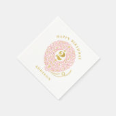 ホイエレガントルフェイクバレースのようルーン2nd誕生日パーティー スタンダードカクテルナプキン (角)