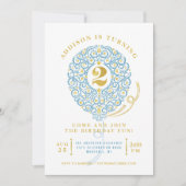 ホイエレガントルフェイクバレースのようルーン2nd誕生日パーティー 招待状 (正面)