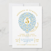 ホイエレガントルフェイクバレースのようルーン5th誕生日パーティー 招待状 (正面)