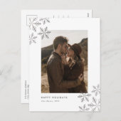ホイエレガントルモダンスノーフレーク写真 シーズンポストカード (正面/裏面)