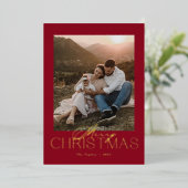 ホイエレガントルモダンフォトクリスマスカード 箔シーズンカード (立ち正面)