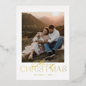 ホイエレガントルモダンフォトクリスマスカード 箔シーズンカード (正面)