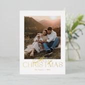 ホイエレガントルモダンフォトクリスマスカード 箔シーズンカード (立ち正面)