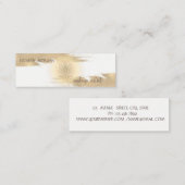 ホイエレガントルモダンブラシストローク、金ゴールドロータス スキニー名刺 (正面/裏面)