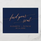 ホイエレガントル海軍ぶら下がったの座席図ヘッダー 箔招待状 (正面)