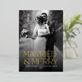 ホイエレガントル結婚したと新メリー刻の写真 箔シーズンカード (立ち正面)