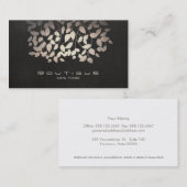 ホイエレガントル葉ーとブラックリネン 名刺 (正面/裏面)