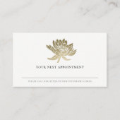 ホイエレガントル金ゴールドロータスフローラアポイントメント 名刺 (正面)