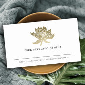 ホイエレガントル金ゴールドロータスフローラアポイントメント 名刺