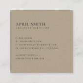 ホイエレガントル銀フェイクロータスラインスケッチフローラ スクエア名刺 (裏面)