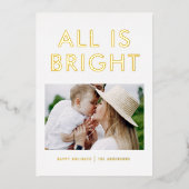 ホイエレガントル1モダン枚ホイルのホリデーカード 箔シーズンカード (正面)