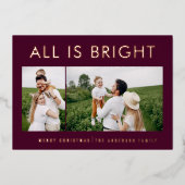 ホイエレガントル2フォイモダンホイルのホリデーカード 箔シーズンカード (正面)