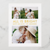 ホイエレガントル3枚モダン写真 箔シーズンポストカード (正面)