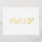 ホイエレガントルRSVPカードの共演 箔シーズンポストカード (正面)