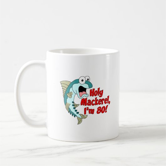 ホイサバイアイ80おもしろい魚釣りマグ コーヒーマグカップ (左)