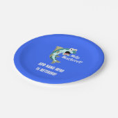 ホイサバ退パーソナライズされた職パーティー ペーパープレート (アングル)