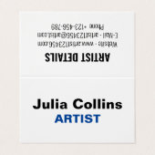 ホイシンプルトミニマル文字折りたたみ名刺 名刺 (外部フラット)