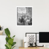 ホイストのパーティー1783年、ジャン・ダンブランが刻んだ(1) ポスター (ホームオフィス)