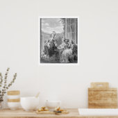 ホイストのパーティー1783年、ジャン・ダンブランが刻んだ(1) ポスター (キッチン)