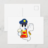 ホイストを持った警察官の幽霊 ポストカード (正面/裏面)