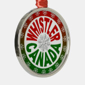 ホイスラーのカナダの赤い緑のオーナメント メタルオーナメント (右)