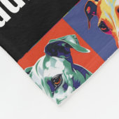 ホイッカラフルペットの鼻カスタム付き文字 フリースブランケット (角)