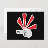 ホイッスル吹の漫画がアラートの警告リスを引き起こす ポストカード (正面/裏面)