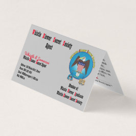 ホイッスル・ブロワー・シークレット・サービス・フォールディング・バス。カード 名刺