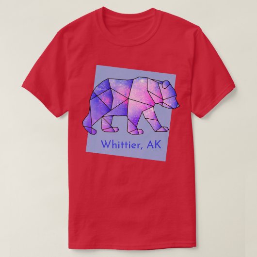ホイッティエAK銀河系ベア抽象芸術幾何学アニマ Tシャツ (デザイン正面)