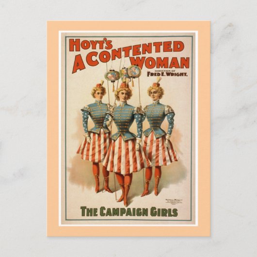 ホイットズ・ア・シンプン・ウーマンヴィンテージ・シアター・ポスター ポストカード (正面)