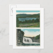 ホイットニー山からの湖の眺め、レインボー滝 ポストカード (正面/裏面)