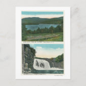 ホイットニー山からの湖の眺め、レインボー滝 ポストカード (正面)