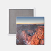 ホイットニー山とピナクルスの日の出 – ジョン・ミュアトレイル マグネット (正面/裏面)