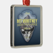 ホイットニー山(矢印) メタルオーナメント (右)