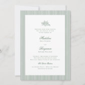 ホイットフォードハンターグリーン結婚式招待状 招待状 (正面)