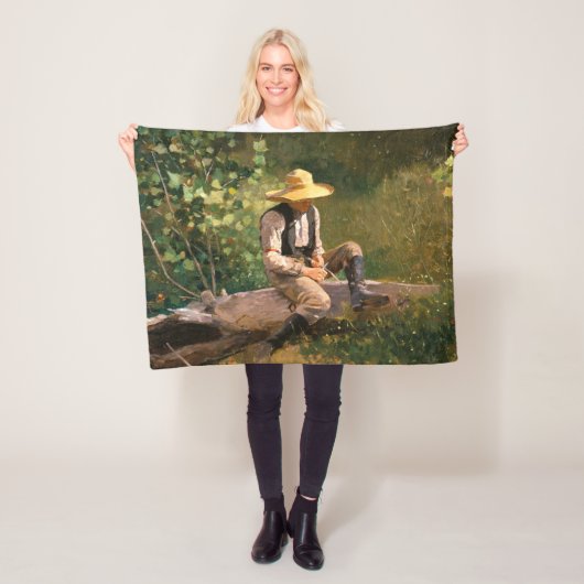 ホイットボーイ（ウィンスローホーマーによる） フリースブランケット (インサイチュ)