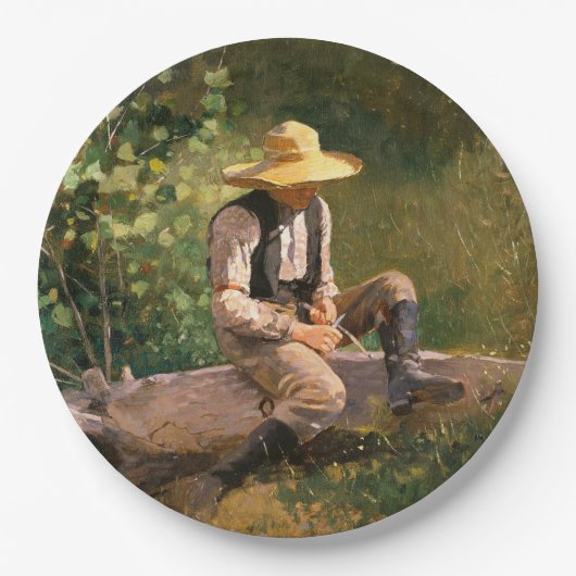 ホイットボーイ(ウィンスローホーマーによる) ペーパープレート (正面)